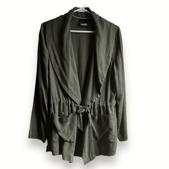 NWT Nanette Lepore soft olive tencel jacket size M - Picture 3 of 6